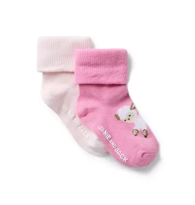 Baby Lamb Sock 2-Pack