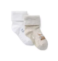 Baby Deer And Meadow Animals Sock 2-Pack