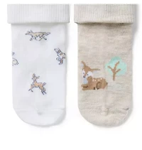 Baby Deer And Meadow Animals Sock 2-Pack
