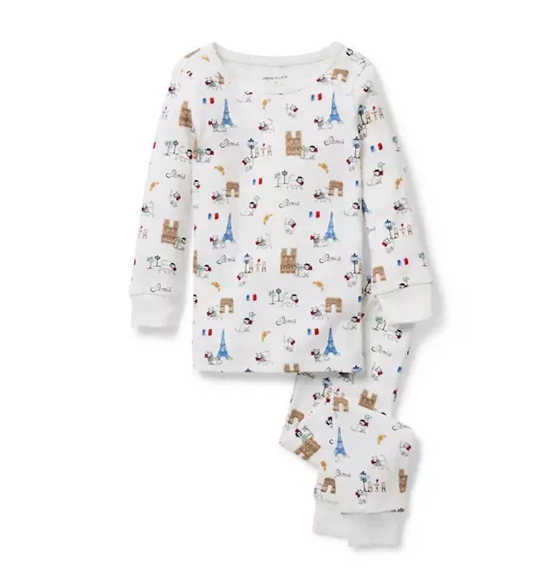 Organic Cotton Paris Cat Pajama