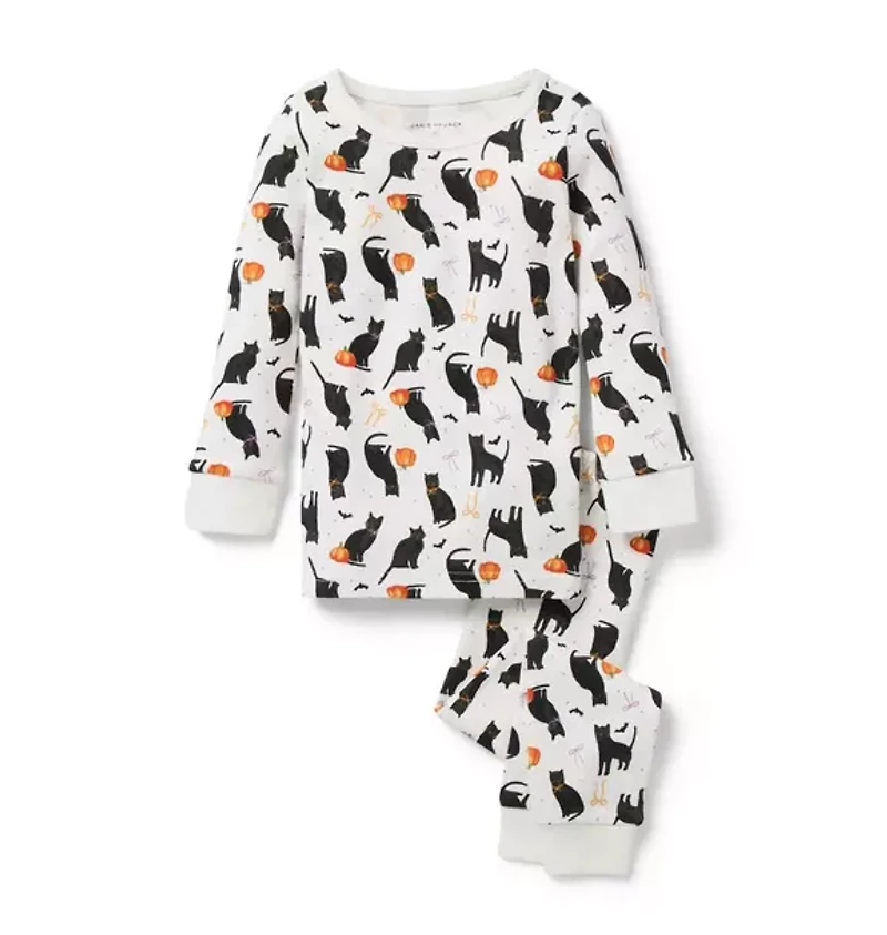 Organic Cotton Halloween Cat Pajama