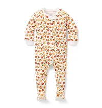 Baby Organic Cotton Pumpkin Footed Pajama