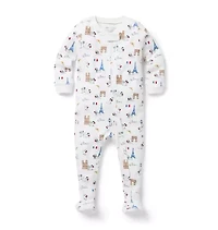 Baby Organic Cotton Paris Cat Footed Pajama