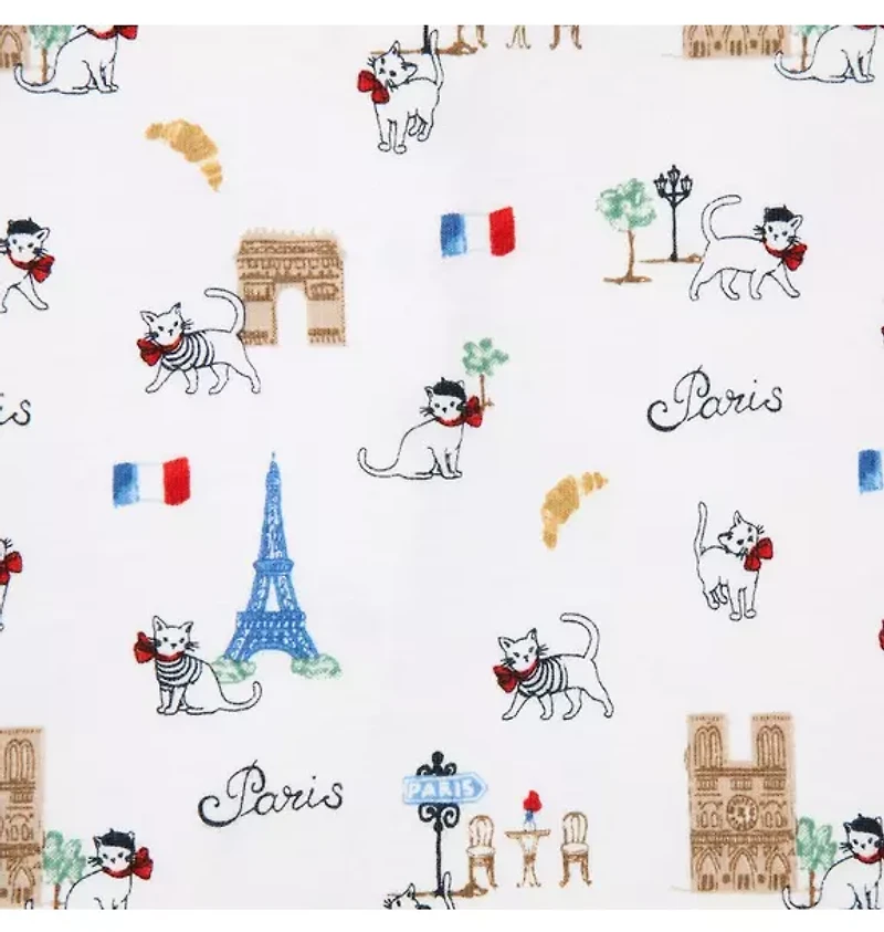 Baby Organic Cotton Paris Cat Footed Pajama