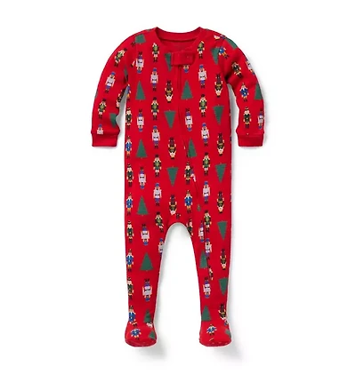 Baby Organic Cotton Nutcracker Footed Pajama