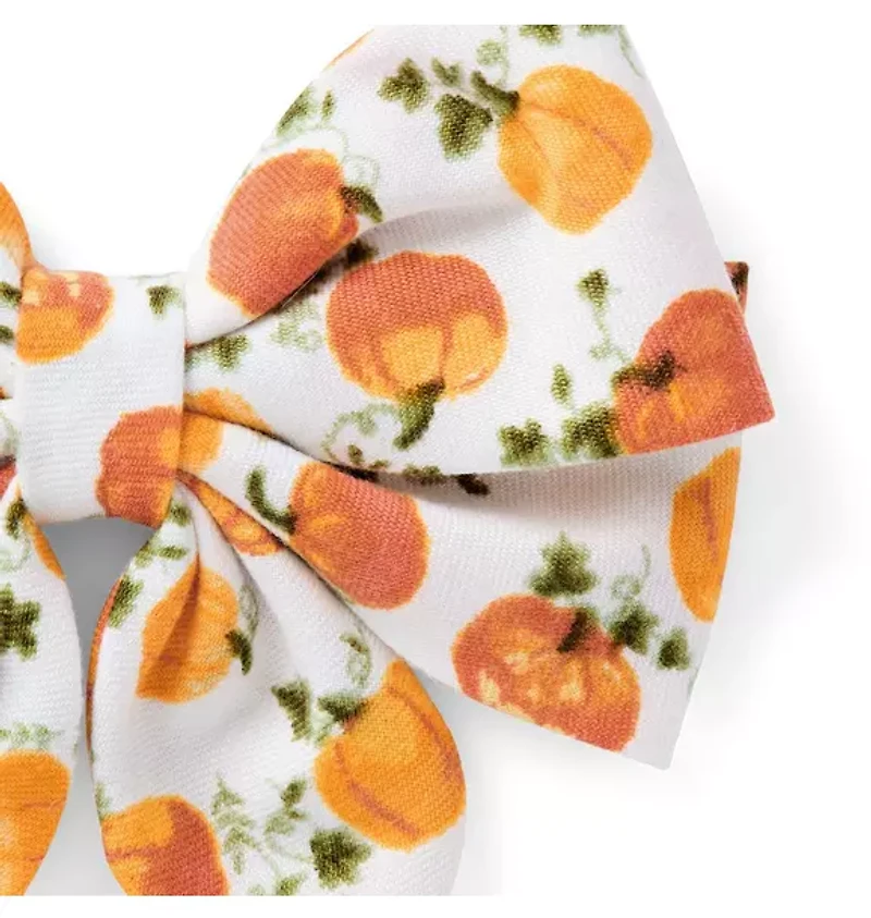 Pumpkin Bow Barrette