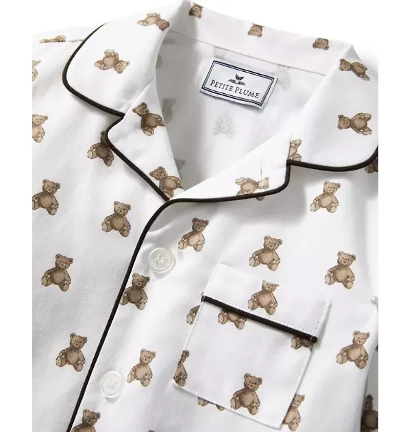Petite Plume Kids Twill Pajama Set Teddy Tales