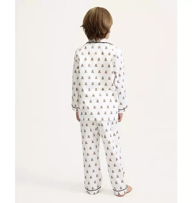 Petite Plume Kids Twill Pajama Set Teddy Tales