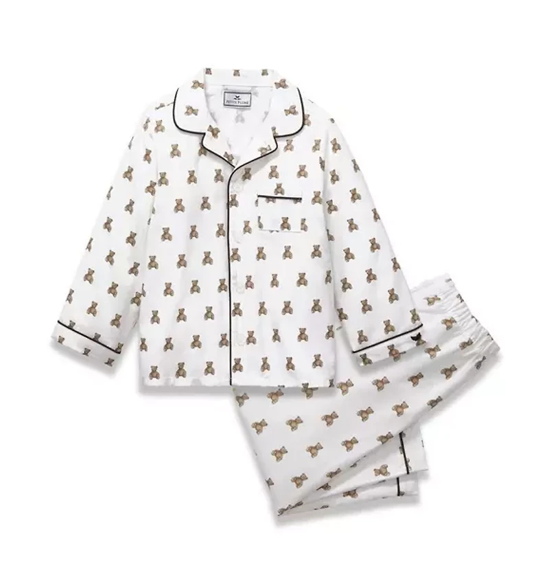 Petite Plume Kids Twill Pajama Set Teddy Tales