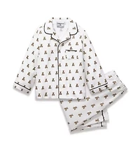 Petite Plume Kids Twill Pajama Set Teddy Tales