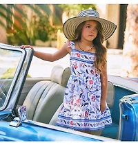 Floral Bow Strap Dress