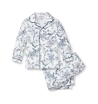 Kid's Twill Pajama Set Blue Timeless Toile