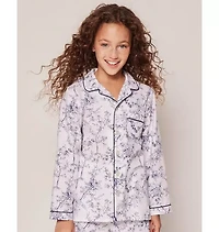 Kid's Twill Pajama Set Blue Timeless Toile