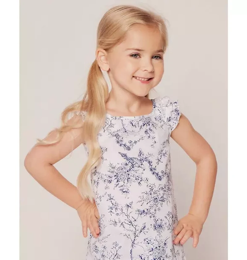 Girl's Twill Amelie Short Set Blue Timeless Toile