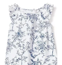 Girl's Twill Amelie Short Set Blue Timeless Toile
