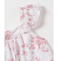 Girl's Twill Clara Short Set Pink Timeless Toile