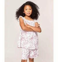 Girl's Twill Clara Short Set Pink Timeless Toile