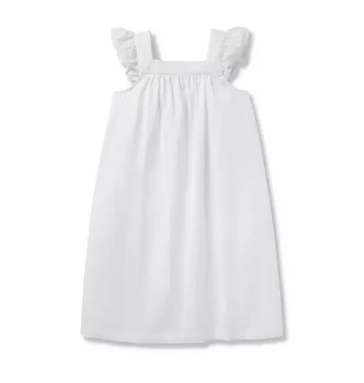Girl's Twill Clara Nightgown White