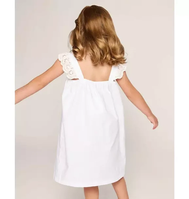 Girl's Twill Clara Nightgown White
