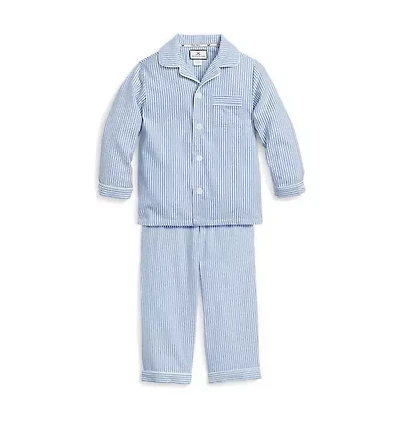 Kid's Twill Pajama Set French Blue Seersucker