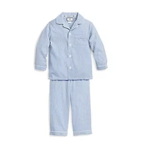 Kid's Twill Pajama Set French Blue Seersucker
