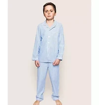 Kid's Twill Pajama Set French Blue Seersucker