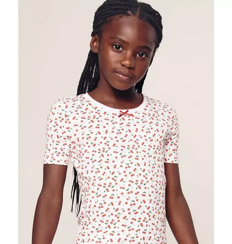 Kid's Pima Snug Fit Short Set Cherry Orchard