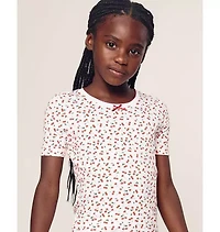 Kid's Pima Snug Fit Short Set Cherry Orchard