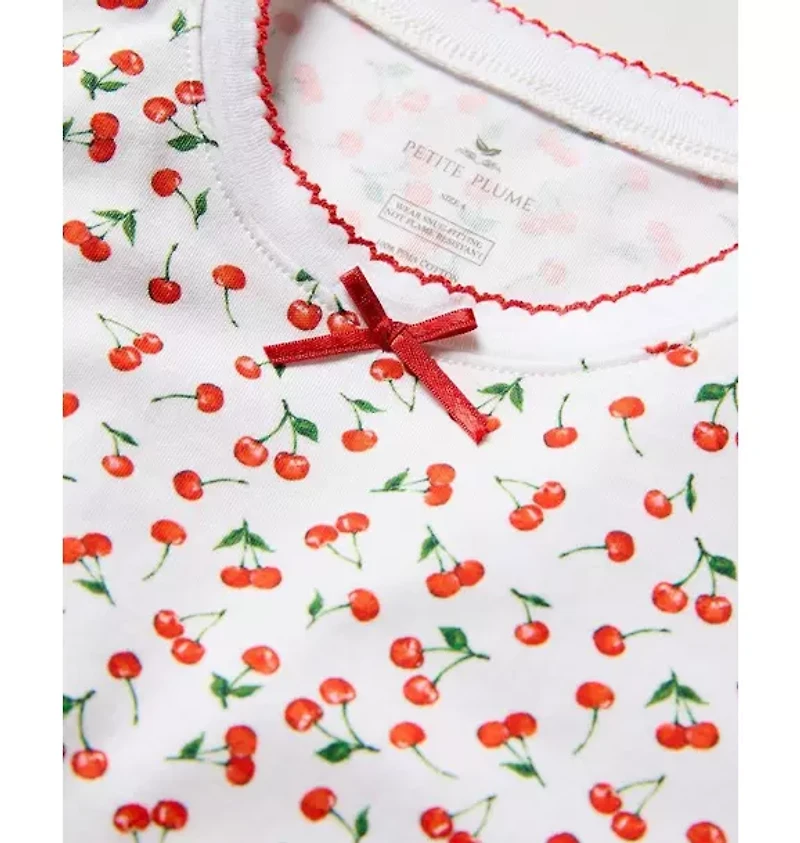 Kid's Pima Snug Fit Short Set Cherry Orchard