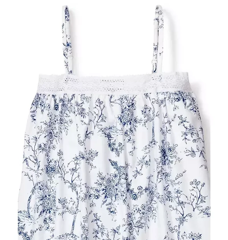 Girl's Twill Lily Nightgown Blue Timeless Toile