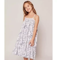 Girl's Twill Lily Nightgown Blue Timeless Toile