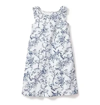Girl's Twill Amelie Nightgown Blue Timeless Toile