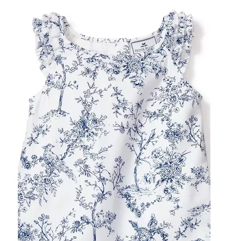 Girl's Twill Amelie Nightgown Blue Timeless Toile