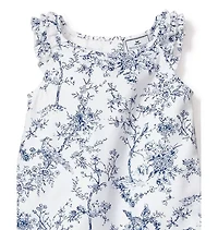 Girl's Twill Amelie Nightgown Blue Timeless Toile