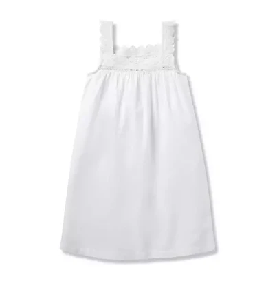 Girl's Twill Esme Nightgown White