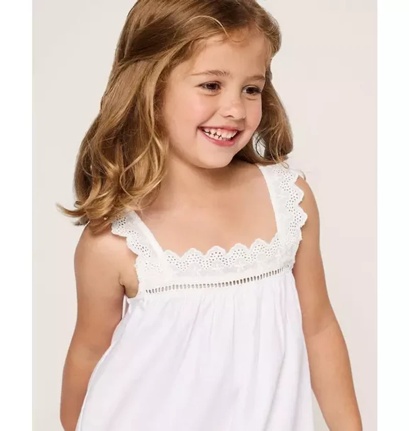 Girl's Twill Esme Nightgown White