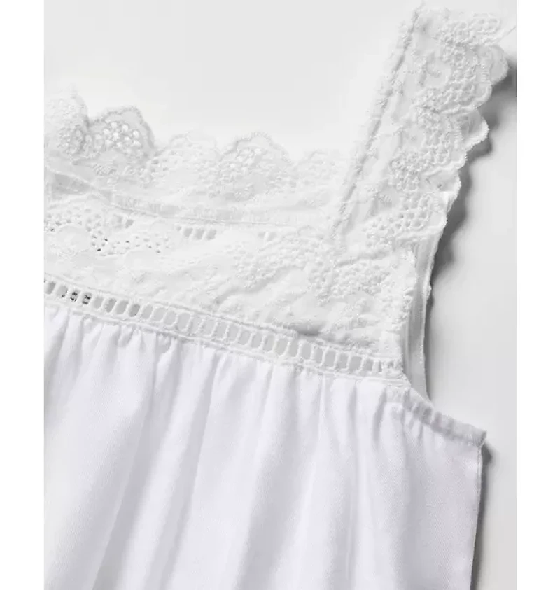 Girl's Twill Esme Nightgown White