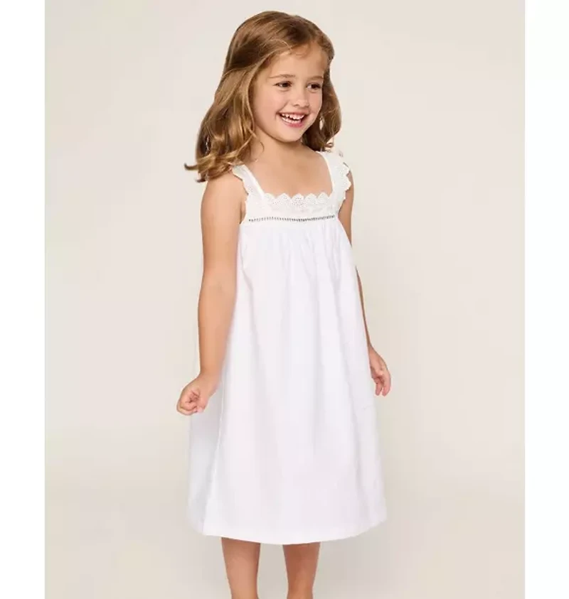 Girl's Twill Esme Nightgown White