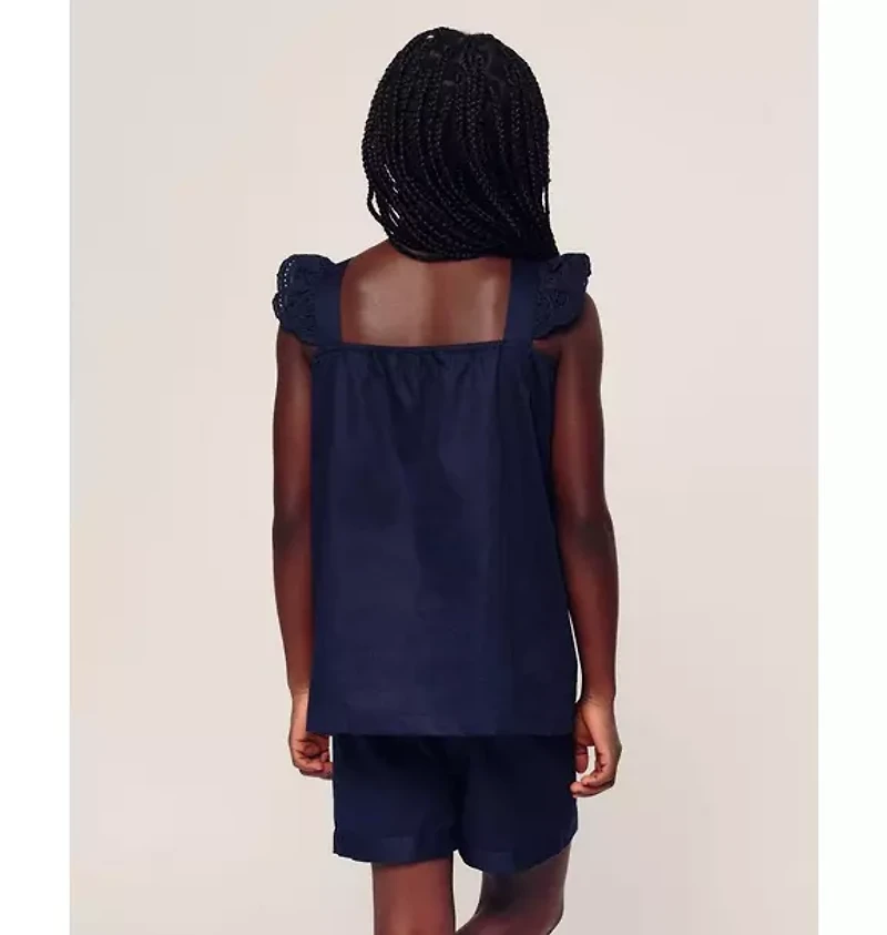Girl's Twill Clara Short Set Navy