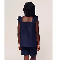 Girl's Twill Clara Short Set Navy