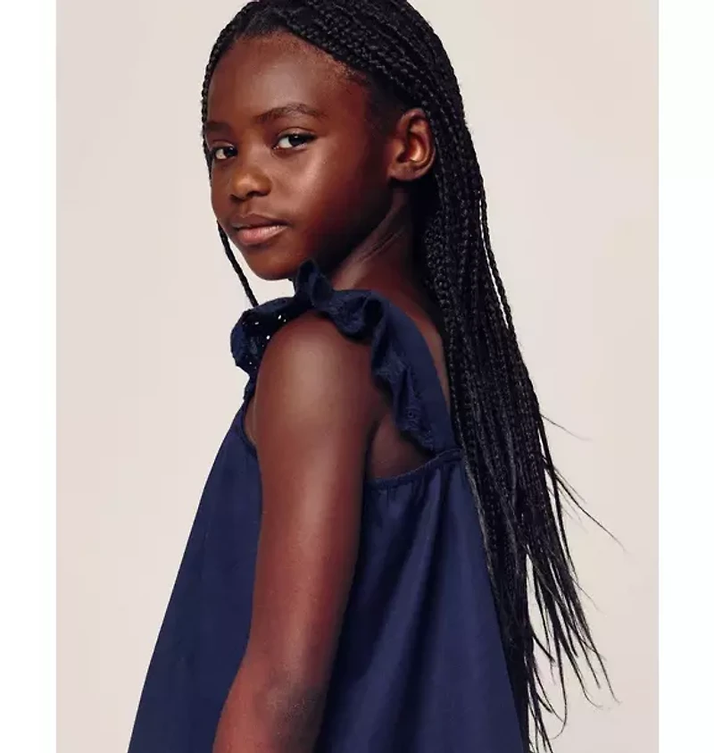 Girl's Twill Clara Short Set Navy