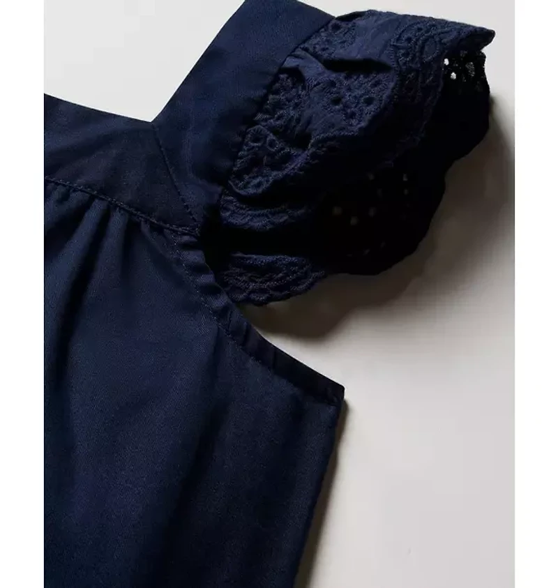Girl's Twill Clara Short Set Navy