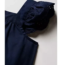 Girl's Twill Clara Short Set Navy