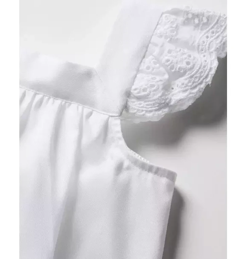 Girl's Twill Clara Short Set White