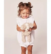 Baby's White Twill Ruffled Romper