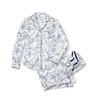 Women's Twill Pajama Set Blue Timeless Toile