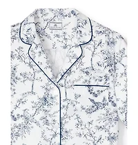 Women's Twill Pajama Set Blue Timeless Toile