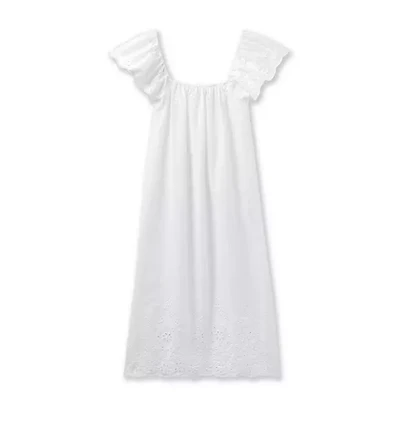 Women's Twill Ava Nightgown White