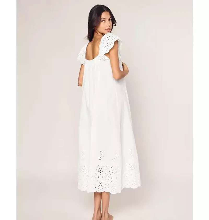 Women's Twill Ava Nightgown White
