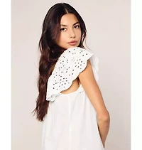 Women's Twill Ava Nightgown White